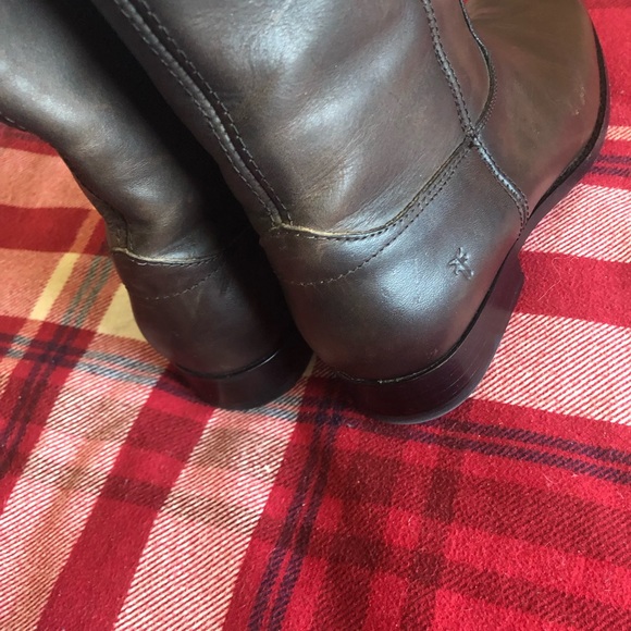 Frye 8B tall leather boots brown - Picture 4 of 14